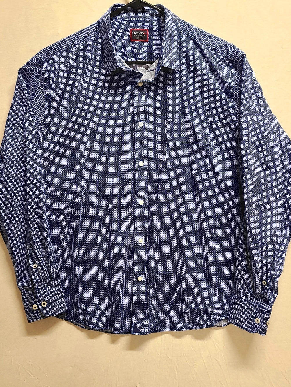 Pre-owned UNTUCKit Shirt Mens XL Blue Long Sleeve Button Up Vitanza .style 40329